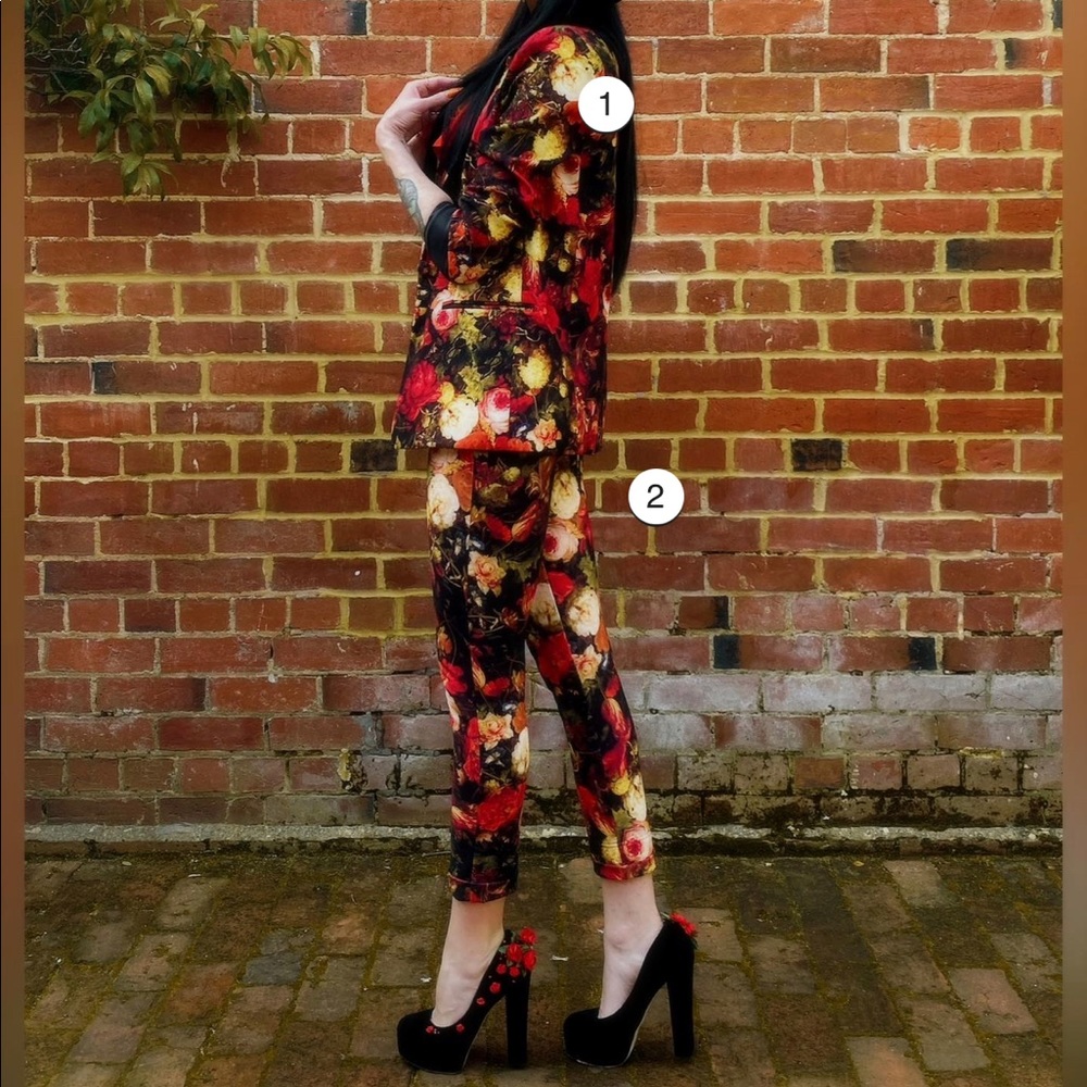 Blackmilk Flower Mignon Blazer (8) & XS Cuffed Pants